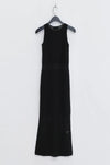 SWAYING/KNIT See-through Panel Sleeveless Dress SW22SSL06 Black PS49